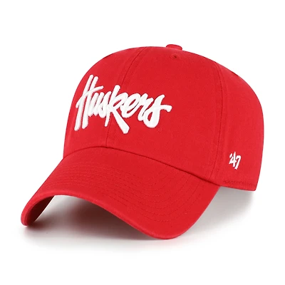 Men's '47 Red Nebraska Huskers Clean Up Adjustable Hat