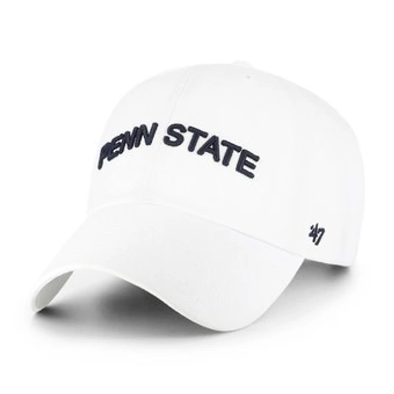 Unisex '47  Penn State Nittany Lions White Clean Up Adjustable Hat