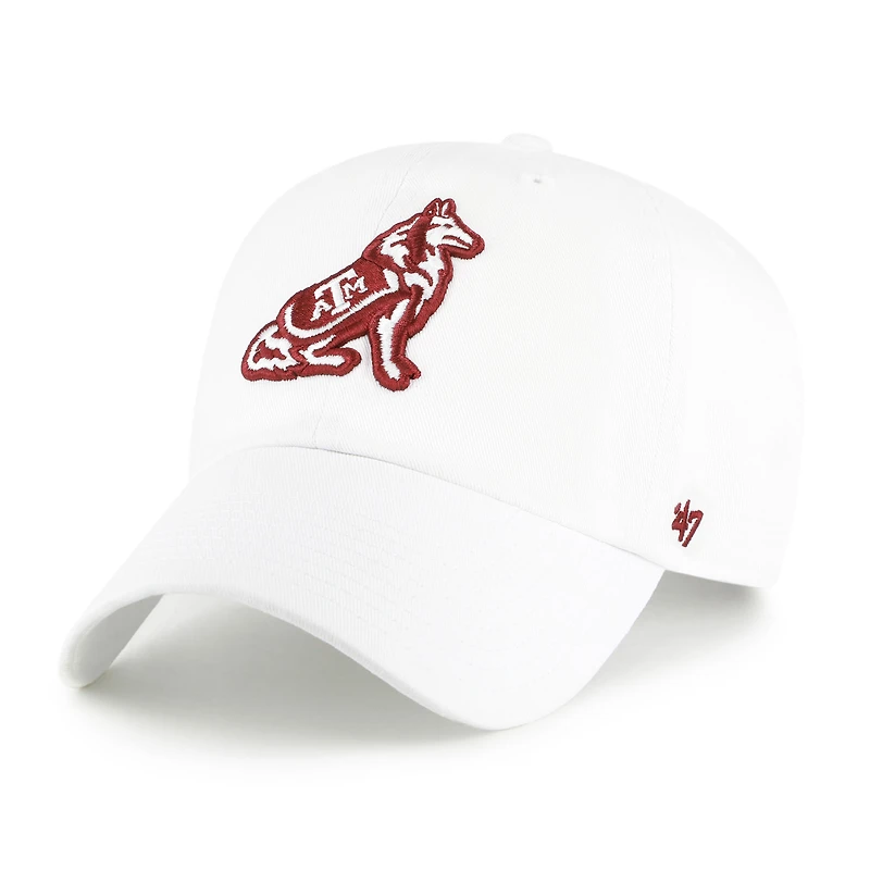 Men's '47 White Texas A&M Aggies Clean Up Adjustable Hat