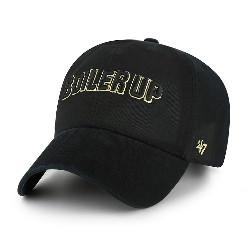 Men's '47 Black Purdue Boilermakers Clean Up Adjustable Hat