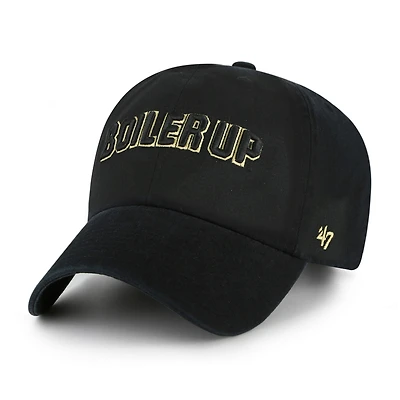 Men's '47 Black Purdue Boilermakers Clean Up Adjustable Hat