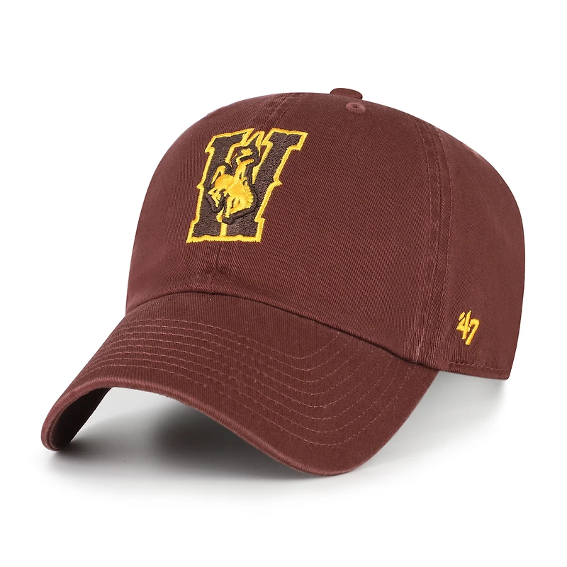Men's '47 Brown Wyoming Cowboys Clean Up Adjustable Hat