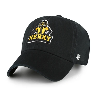Youth '47 Black Iowa Hawkeyes Clean Up Adjustable Hat