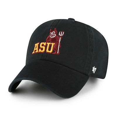Men's '47 Black Arizona State Sun Devils Vault Clean Up Adjustable Hat