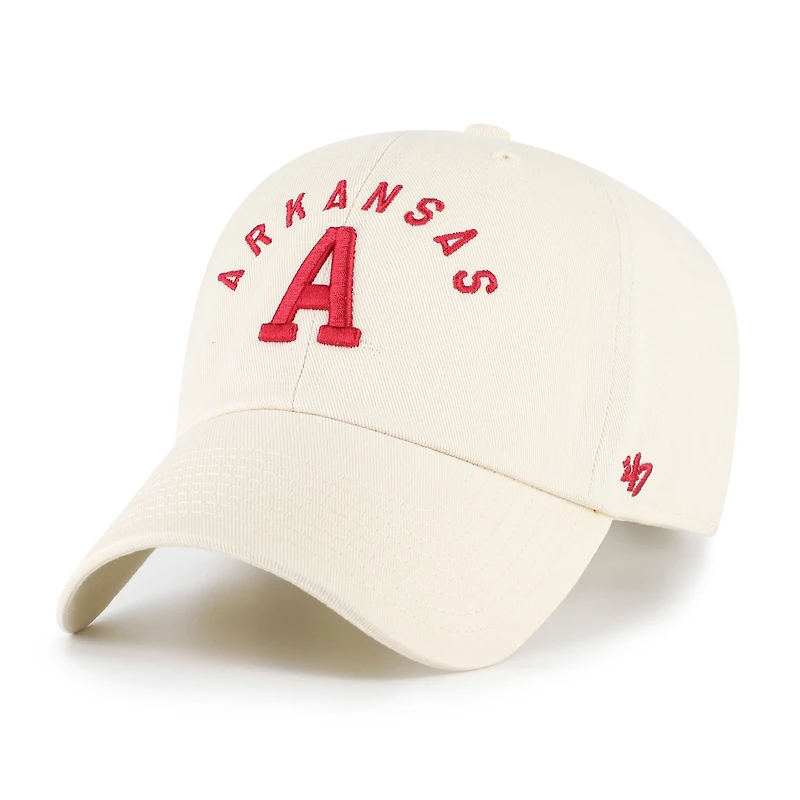 Men's '47 Sand Arkansas Razorbacks Vault Clean Up Adjustable Hat