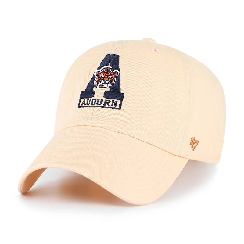 Men's '47 Light Orange Auburn Tigers Vault Clean Up Adjustable Hat
