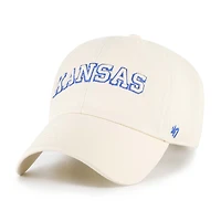 Men's '47 Sand Kansas Jayhawks Vault Clean Up Adjustable Hat