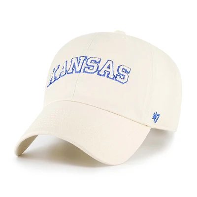 Men's '47 Sand Kansas Jayhawks Vault Clean Up Adjustable Hat