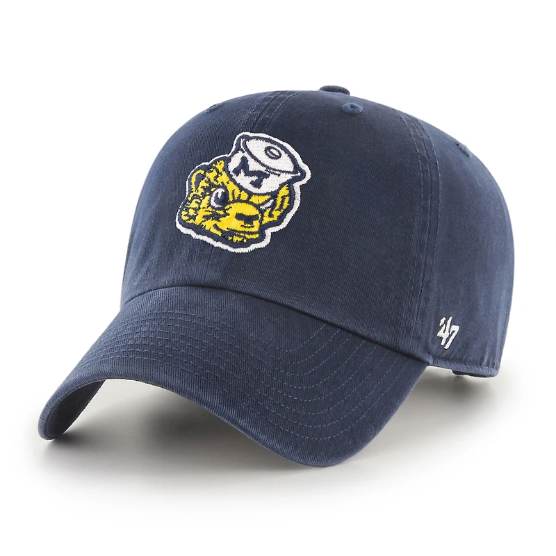 Men's '47 Navy Michigan Wolverines Vault Clean Up Adjustable Hat
