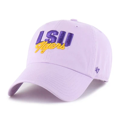 Men's '47 Light Purple LSU Tigers Vault Clean Up Adjustable Hat