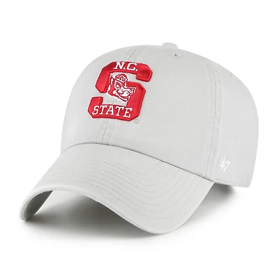 Men's '47 Gray NC State Wolfpack Vault Clean Up Adjustable Hat