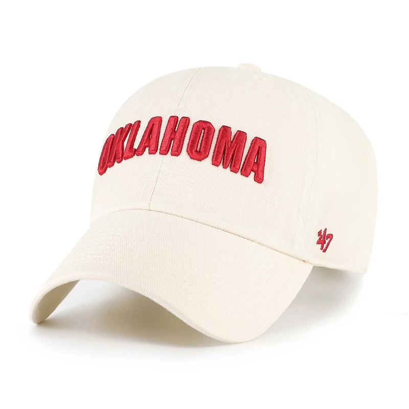 Men's '47 Sand Oklahoma Sooners Vault Clean Up Adjustable Hat