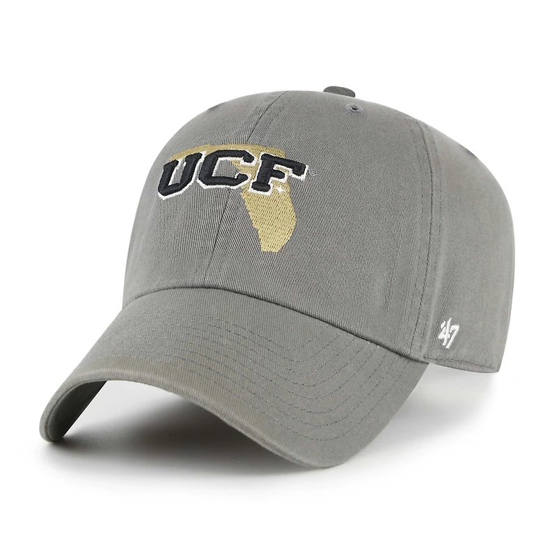Men's '47 Dark Grey UCF Knights Vault Clean Up Adjustable Hat
