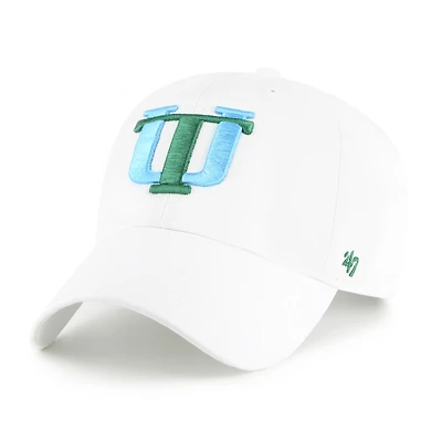 Men's '47 White Tulane Green Wave Vault Clean Up Adjustable Hat
