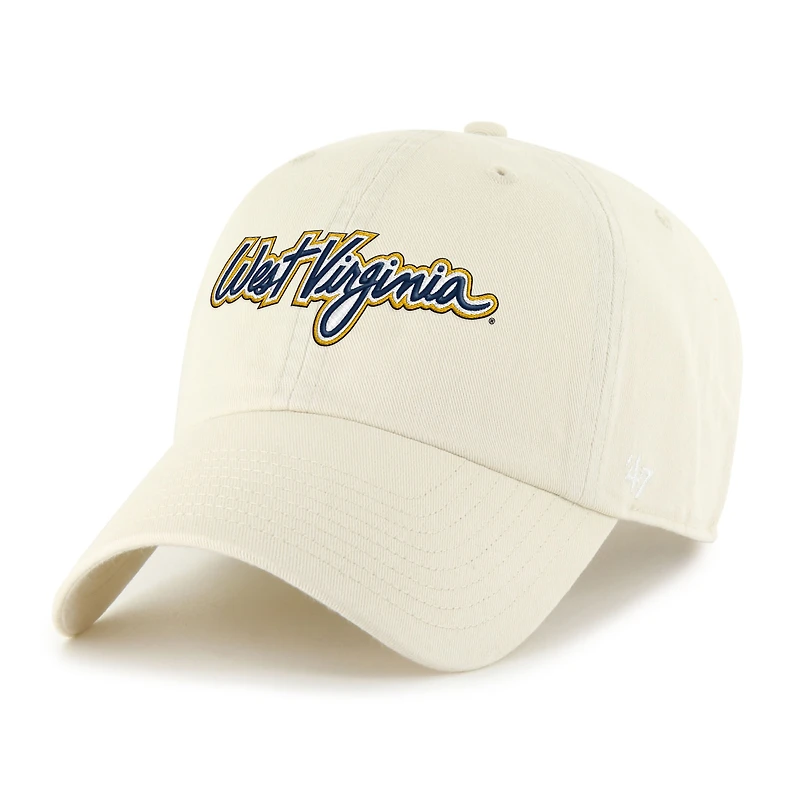 Men's '47 Sand West Virginia Mountaineers Vault Clean Up Adjustable Hat