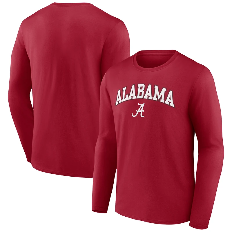 Men's Crimson Alabama Crimson Tide Campus Long Sleeve T-Shirt