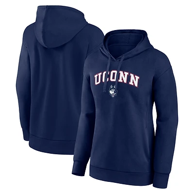 Women's Navy UConn Huskies Campus Pullover Hoodie