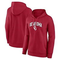 Women's Crimson Oklahoma Sooners Campus Pullover Hoodie