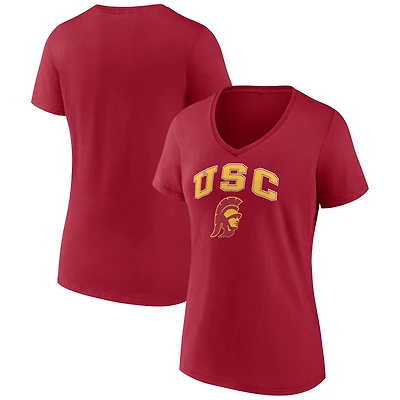 Women's Cardinal USC Trojans Campus V-Neck T-Shirt