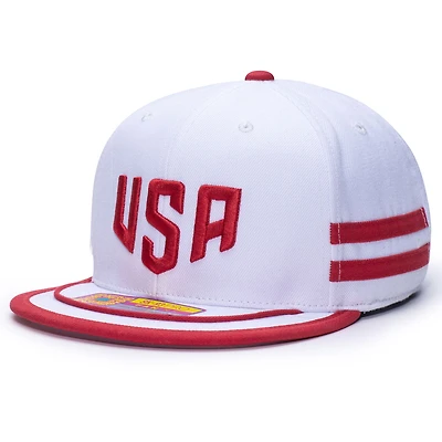 Men's Fan Ink  White USMNT Off-Shore Snapback Hat