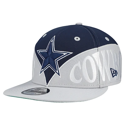 Men's New Era  Navy Dallas Cowboys Split 9FIFTY Snapback Hat
