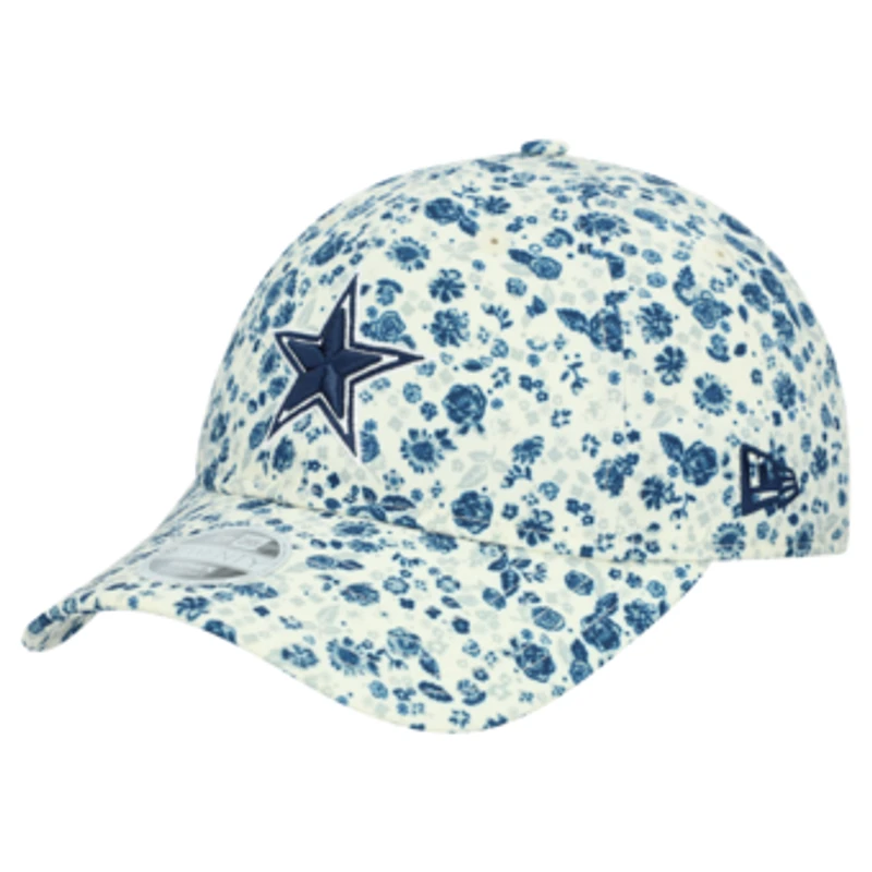 Women's New Era  Cream Dallas Cowboys Ditzy 9TWENTY Adjustable Hat