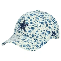 Women's New Era  Cream Dallas Cowboys Ditzy 9TWENTY Adjustable Hat