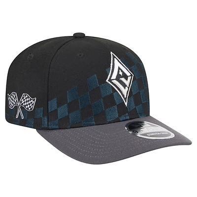 Unisex New Era  Black Las Vegas Aces 9SEVENTY Checkerboard Print Adjustable Hat