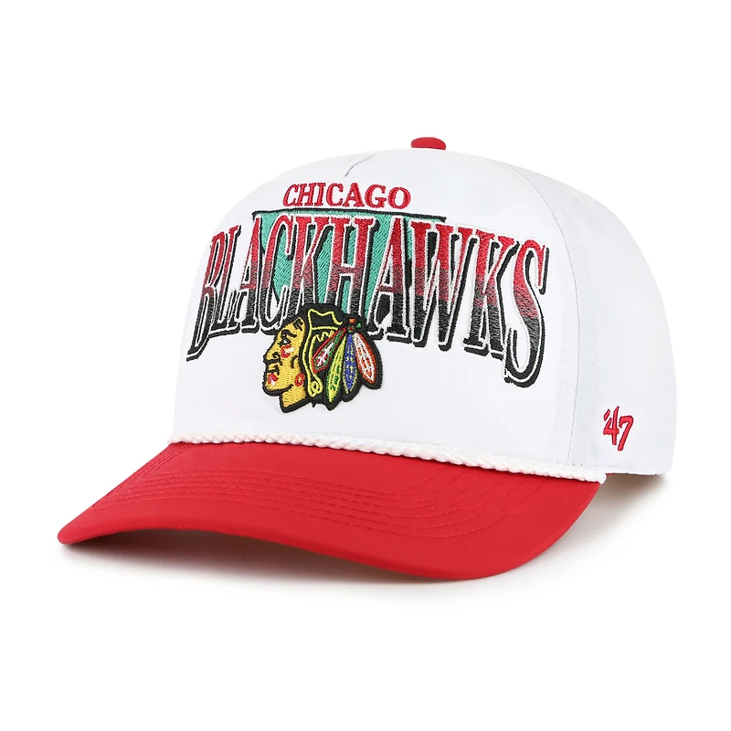 Men's '47 White/Red Chicago Blackhawks Tribute Hitch Adjustable Hat