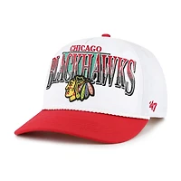 Men's '47 White/Red Chicago Blackhawks Tribute Hitch Adjustable Hat