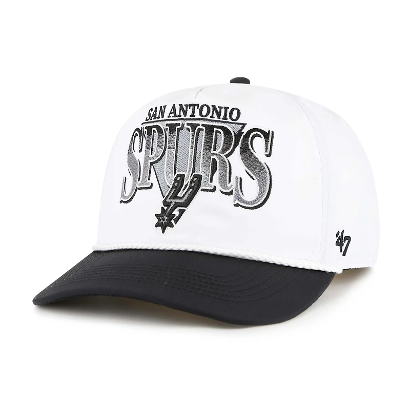 Men's '47 White/Black San Antonio Spurs Tribute Two-Tone Hitch Adjustable Hat