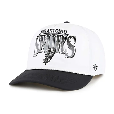 Men's '47 White/Black San Antonio Spurs Tribute Two-Tone Hitch Adjustable Hat