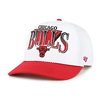 Men's '47 White/Red Chicago Bulls Tribute Two-Tone Hitch Adjustable Hat