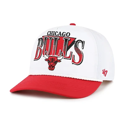 Men's '47 White/Red Chicago Bulls Tribute Two-Tone Hitch Adjustable Hat