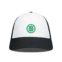 Men's Levelwear White/Black Boston Bruins Patch Endure Adjustable Hat