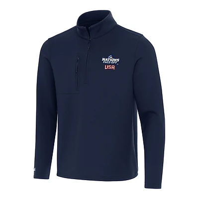 Men's Antigua Navy USA Hockey 2025 4 Nations Face Off Insider Quarter-Zip Top