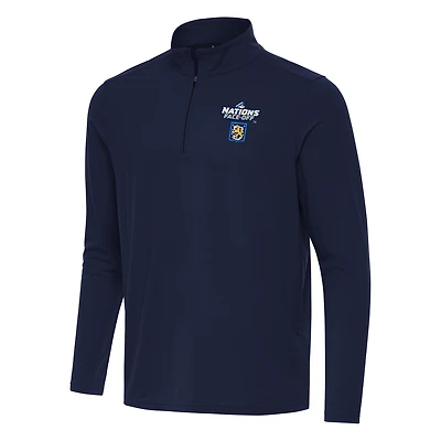 Men's Antigua Navy Finland Hockey 2025 4 Nations Face Off Intent Quarter-Zip Top