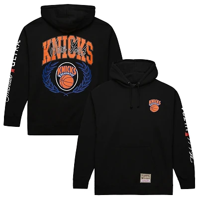 Men's Mitchell & Ness Black New York Knicks NBA x Michelob Ultra Swish & Sip Pullover Hoodie