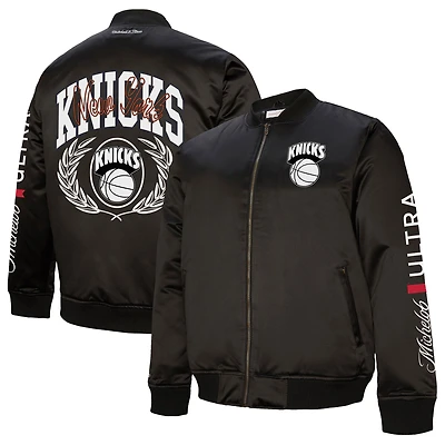 Men's Mitchell & Ness Black New York Knicks NBA x Michelob Ultra Hoops & Hops Full-Zip Jacket