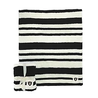 Las Vegas Raiders 50" x 60" Cable-Knit Throw Blanket