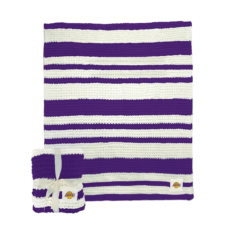 Los Angeles Lakers 50" x 60" Cable-Knit Throw Blanket