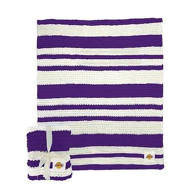 Los Angeles Lakers 50" x 60" Cable-Knit Throw Blanket