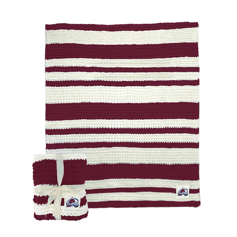Colorado Avalanche 50" x 60" Cable-Knit Throw Blanket