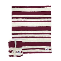 Colorado Avalanche 50" x 60" Cable-Knit Throw Blanket