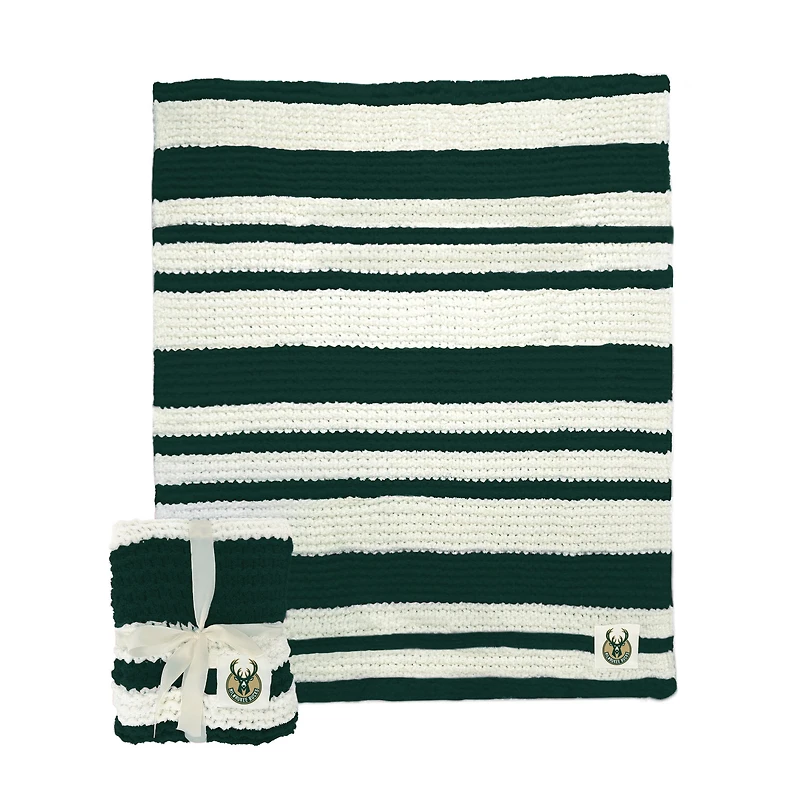 Milwaukee Bucks 50" x 60" Cable-Knit Throw Blanket