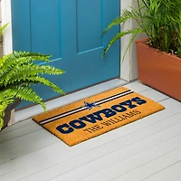 Dallas Cowboys 28" x 16" Personalized Team Logo Outdoor Coir Mat