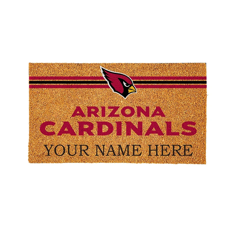 Arizona Cardinals 28" x 16" Personalized Team Logo Outdoor Coir Mat