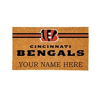 Cincinnati Bengals 28" x 16" Personalized Team Logo Outdoor Coir Mat