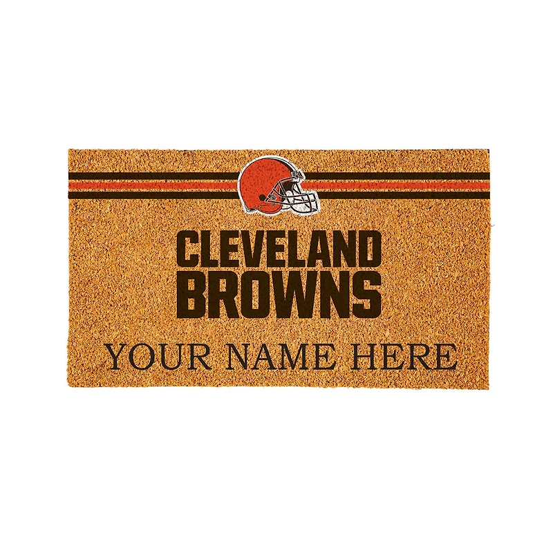 Cleveland Browns 28" x 16" Personalized Team Logo Outdoor Coir Mat