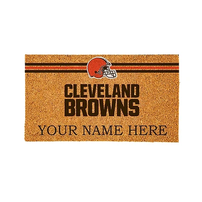 Cleveland Browns 28" x 16" Personalized Team Logo Outdoor Coir Mat